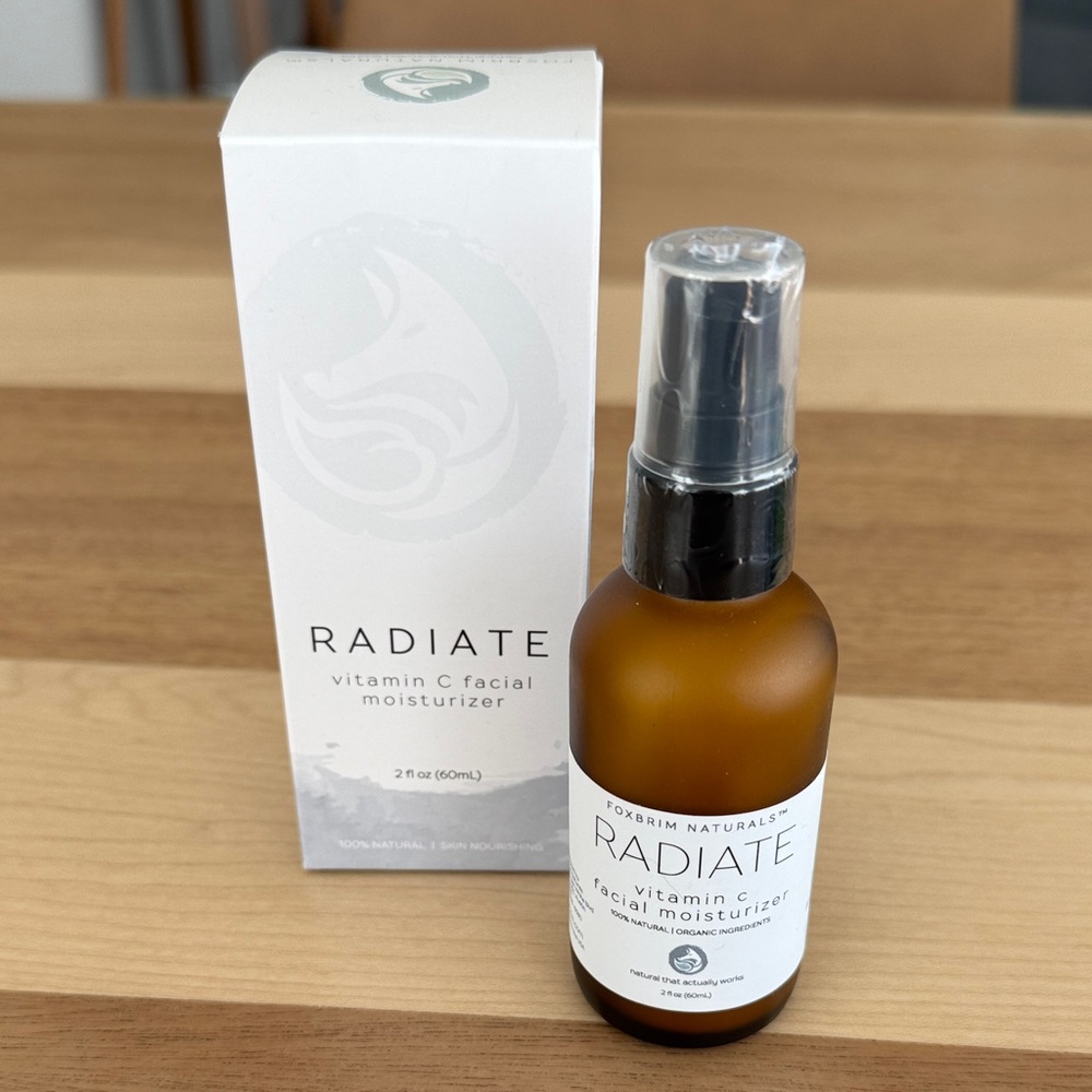 New! Pack of 2 Foxbrim Naturals Radiate Vitamin C Facial Moisturizer